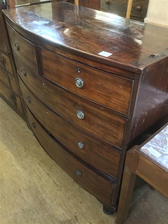 Victorian mahogany bowfront chest